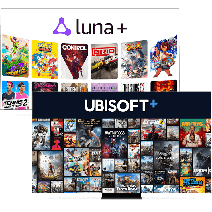 Amazon Luna+ i Ubisoft+ gaming kanali.