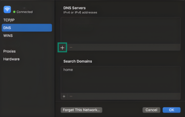 Add a new DNS server.