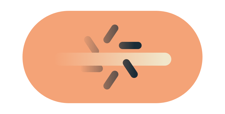 Жест проведення по піктограмі буферизації, що показує подолання обмеження швидкості з'єднання.