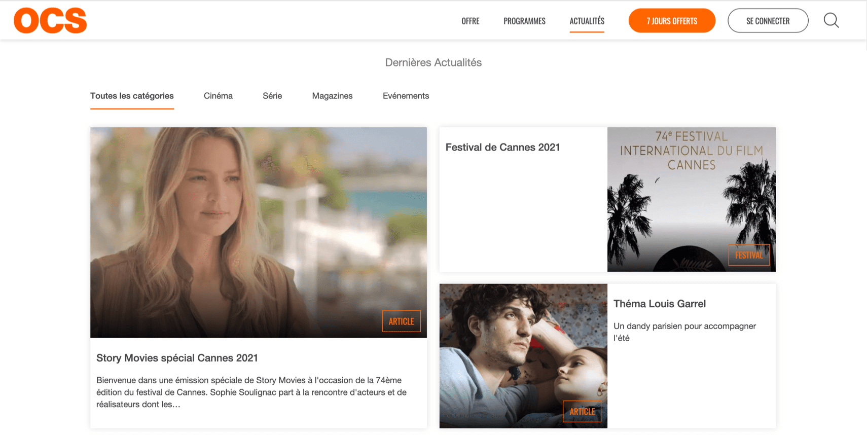 OCS on a desktop screen.