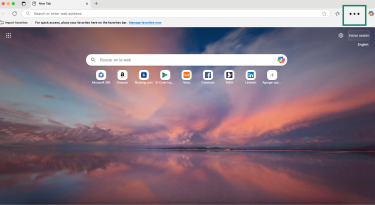 Microsoft Edge menu for private browsing