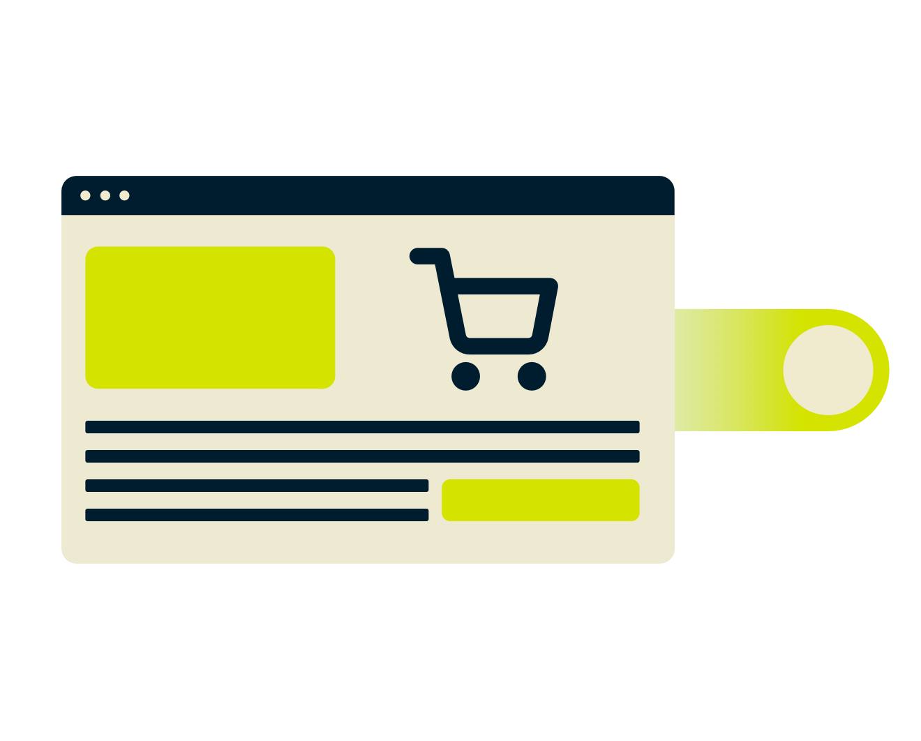 Prozor s preglednikom za kupovinu.